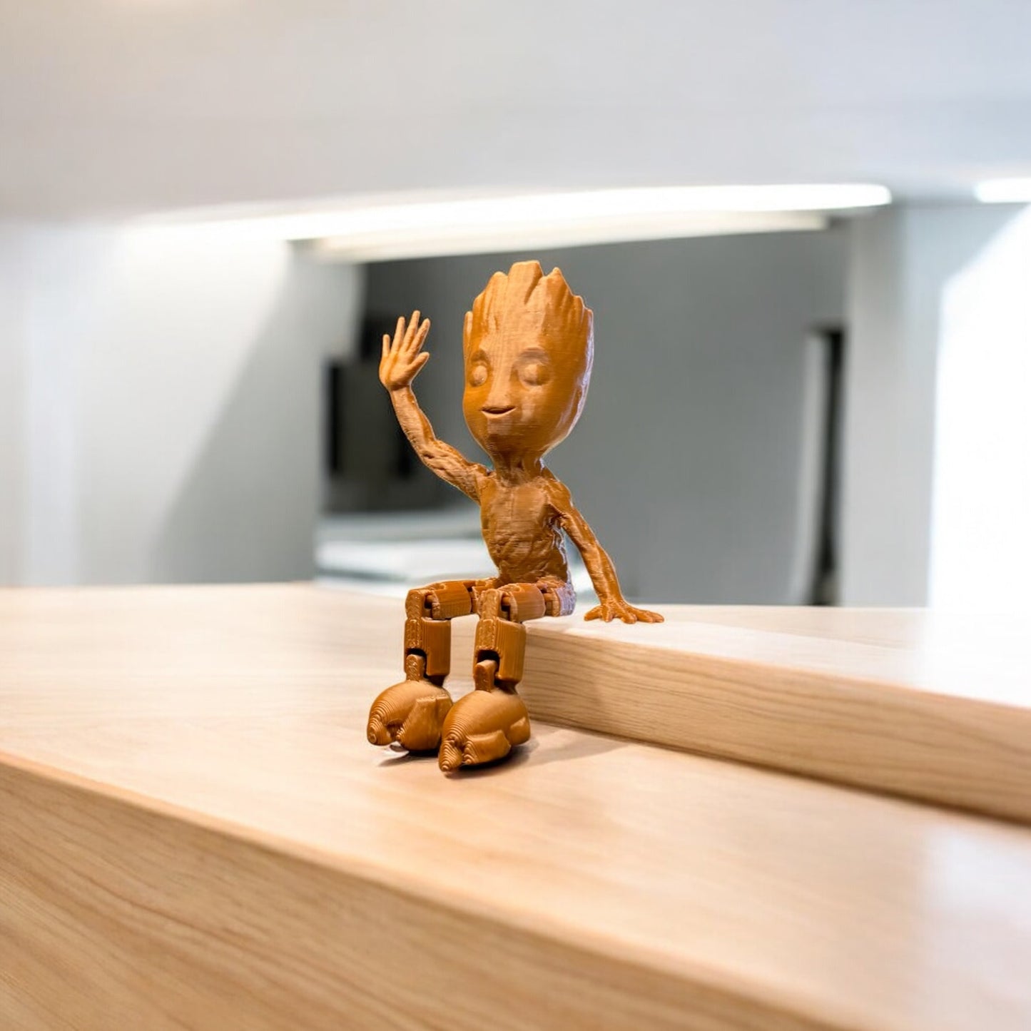 Oynar Bacaklı Baby Groot Figürü Dekoratif Obje | Kabuk Factory Tasarımı