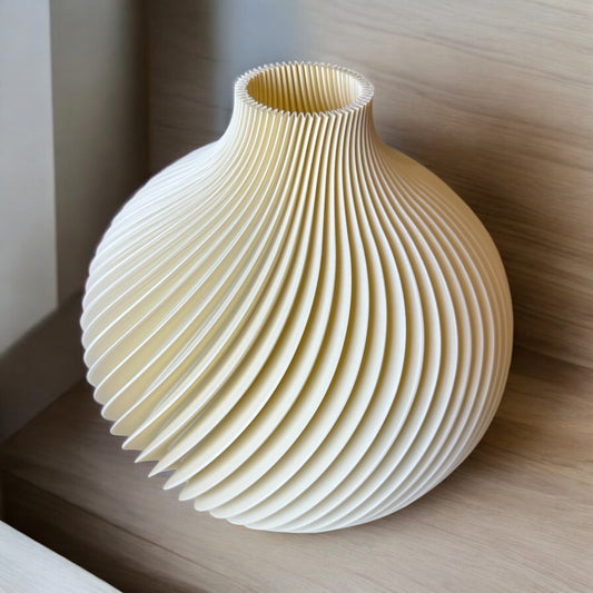 Spiral Formlu Modern Dekoratif Vazo – Minimal & Estetik | Kabuk Factory Tasarımı