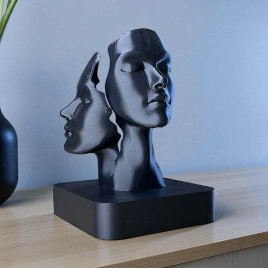 Soyut Yüz Heykeli – Modern Dekoratif Obje | Minimal Masa Üstü Biblo | Kabuk Factory Tasarımı