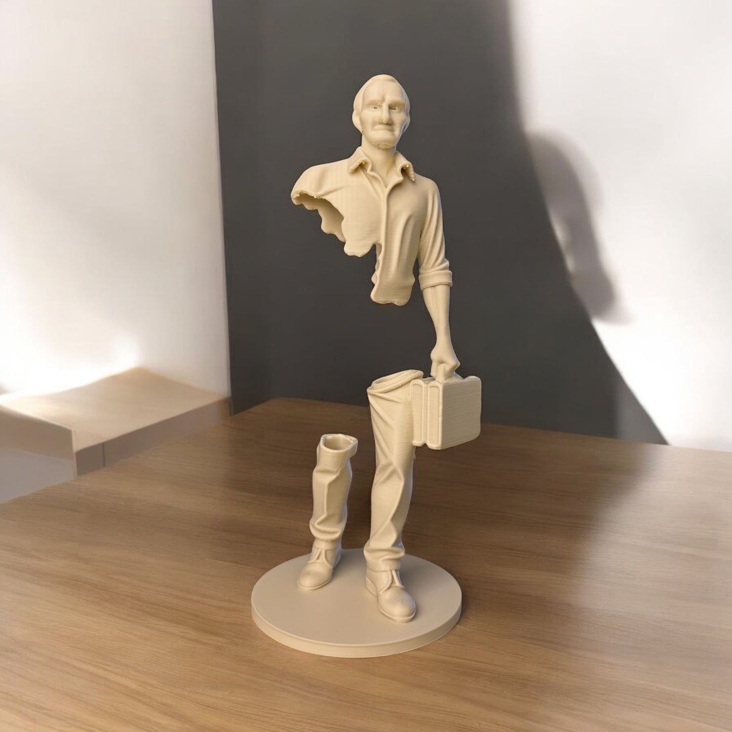 Parçalı Yolcu Heykeli – Dekoratif Modern Obje | Kabuk Factory Özel Tasarım