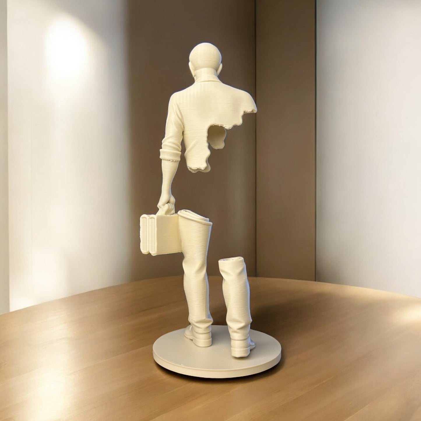 Parçalı Yolcu Heykeli – Dekoratif Modern Obje | Kabuk Factory Özel Tasarım