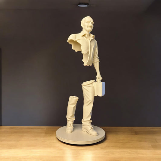 Parçalı Yolcu Heykeli – Dekoratif Modern Obje | Kabuk Factory Özel Tasarım