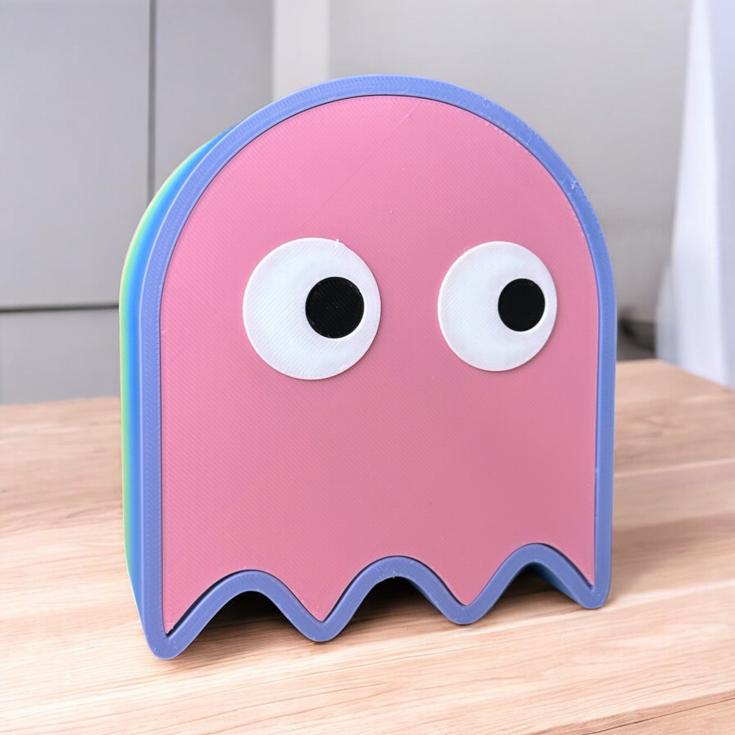 Pac-Man Tarzı Hayalet Kumbara - Gökkuşağı (Rainbow) | Kabuk Factory Tasarımı