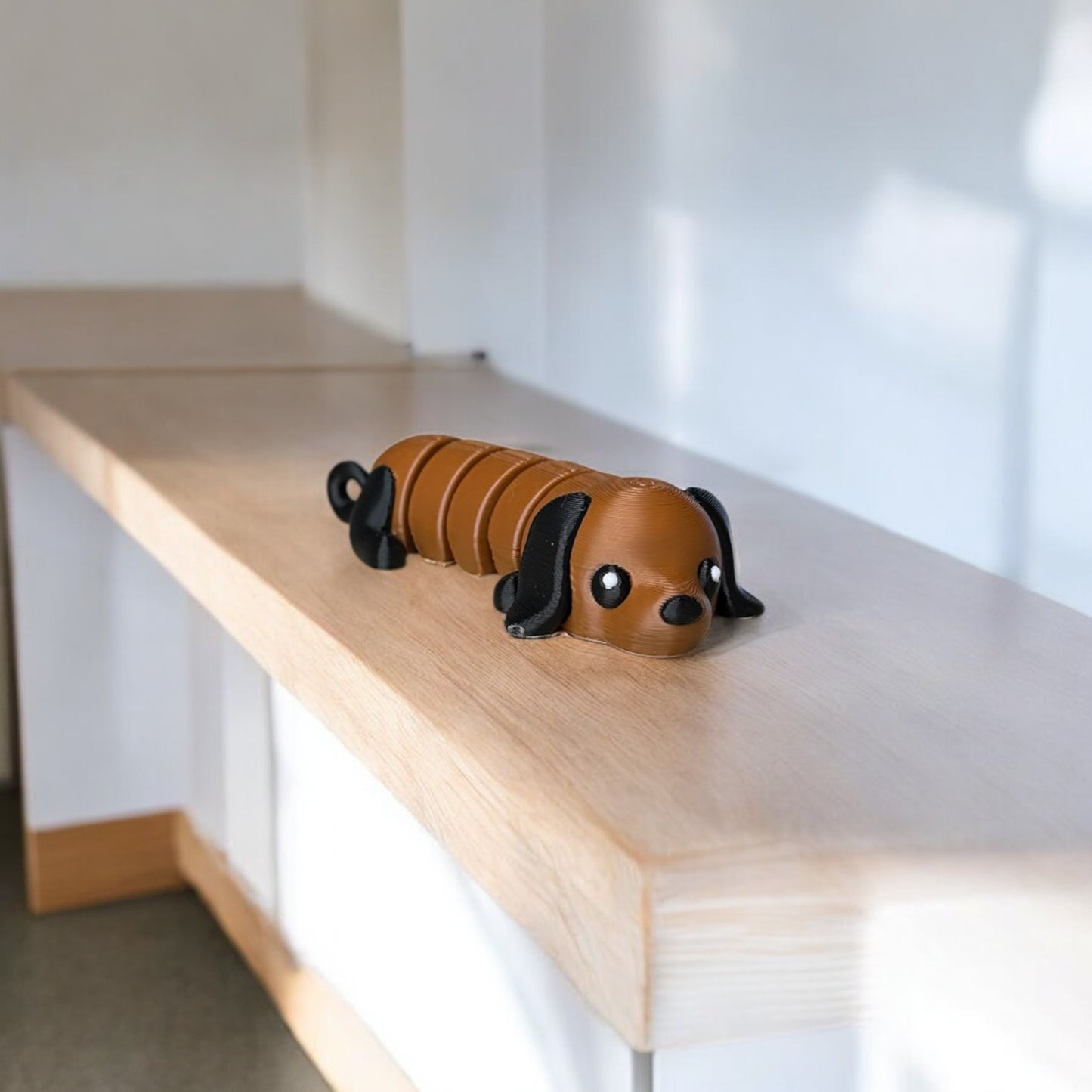 Esnek Köpek Figür & Anahtarlık – Sosis Pati | Kabuk Factory Tasarımı