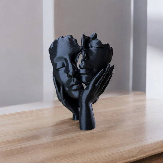 Yüz ve Eller Heykel Biblo - Aşkın Izleri | Kabuk Factory Tasarımı