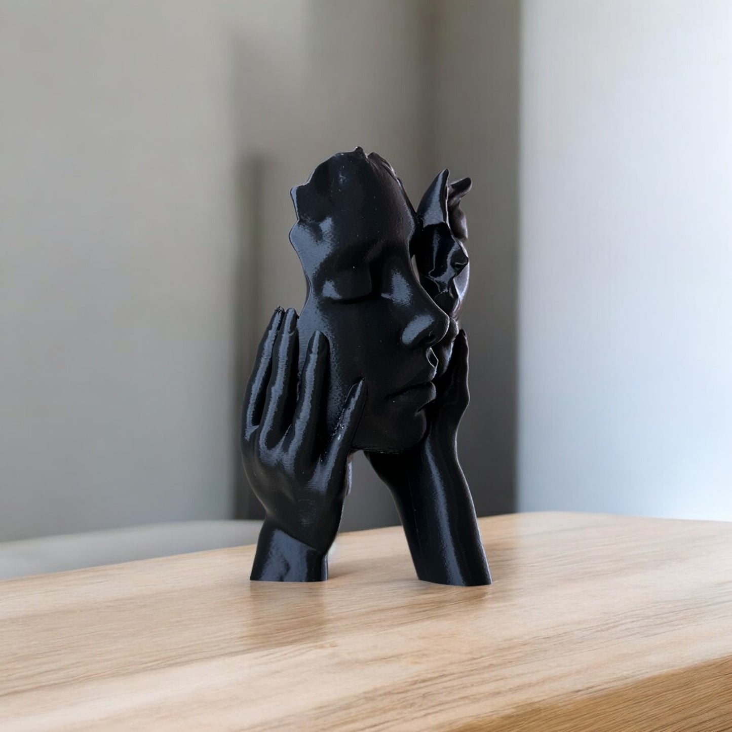 Yüz ve Eller Heykel Biblo - Aşkın Izleri | Kabuk Factory Tasarımı