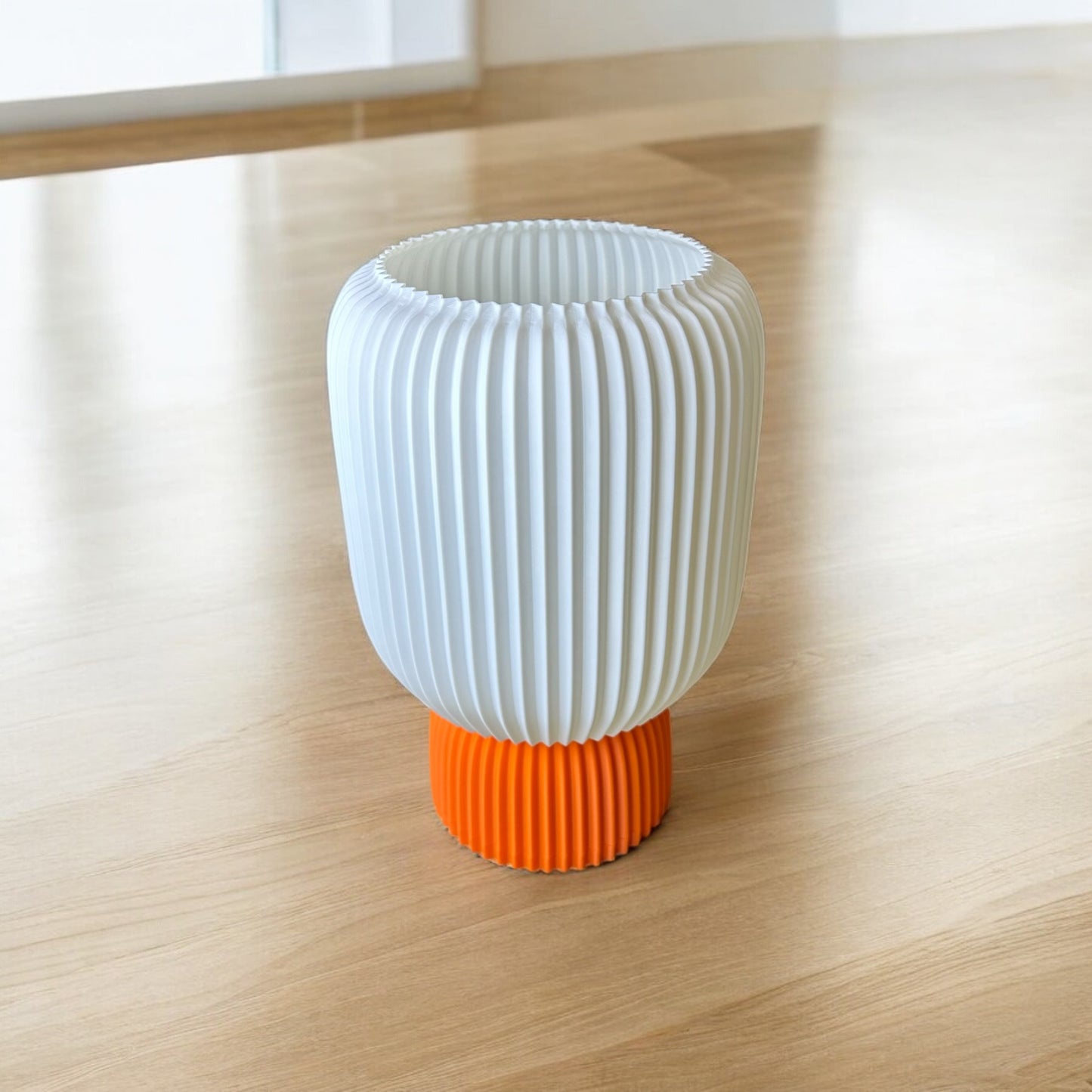 Masa Lambası Modern Spiral – Turuncu Tabanlı Tasarım Abajur | Kabuk Factory Tasarımı