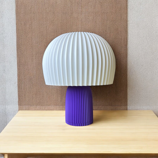 Masa Lambası Modern Spiral Mantar – Mor Tabanlı Tasarım Abajur | Kabuk Factory Tasarımı