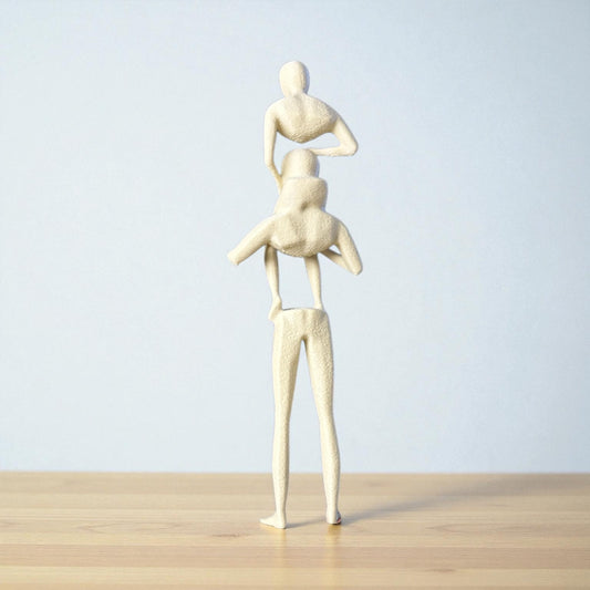 Aile Heykeli – Minimal Dekoratif Obje | Soyut Modern Figür | Hediyelik Tasarım Biblo | Kabuk Factory Tasarımı