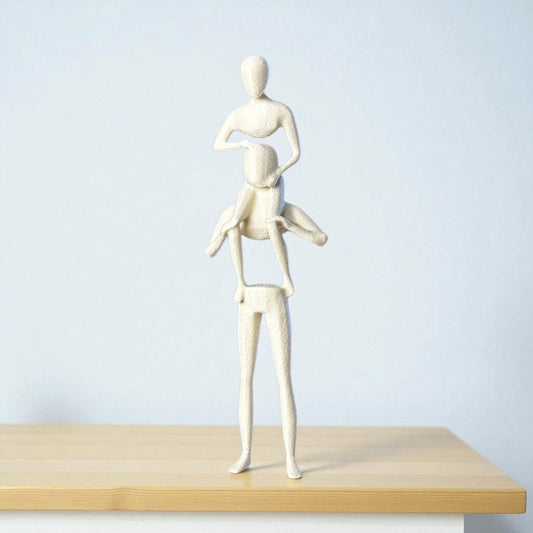 Aile Heykeli – Minimal Dekoratif Obje | Soyut Modern Figür | Hediyelik Tasarım Biblo | Kabuk Factory Tasarımı