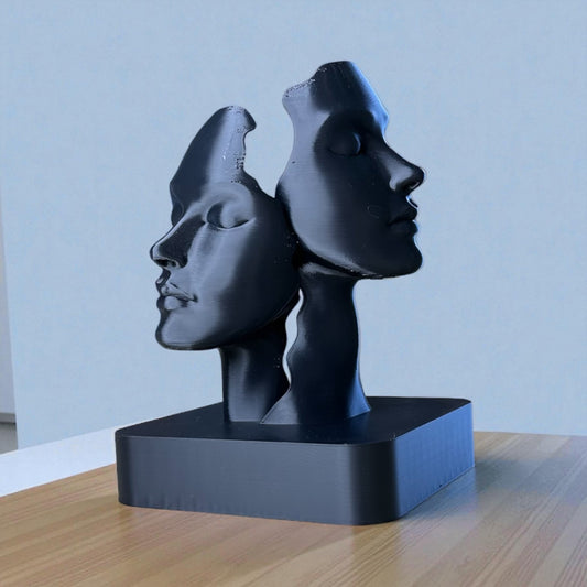 Soyut Yüz Heykeli – Modern Dekoratif Obje | Minimal Masa Üstü Biblo | Kabuk Factory Tasarımı