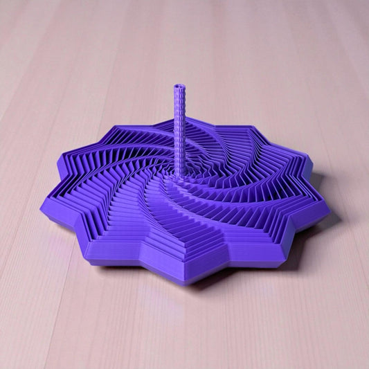 Spiral Stres Oyuncağı – Dönebilen Geometrik Dekoratif Obje | Masa Üstü Aksesuar | Kabuk Factory Tasarımı