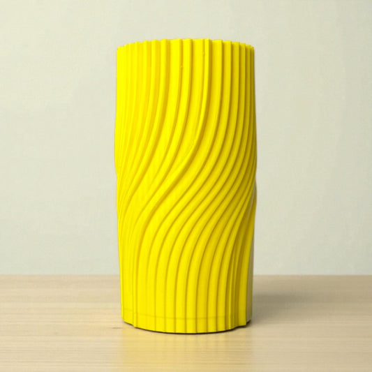 Dalgalı Yüzey Dekoratif Vazo – Modern Masa Üstü Obje | Minimal Tasarım Ev Aksesuarı | Kabuk Factory Tasarımı