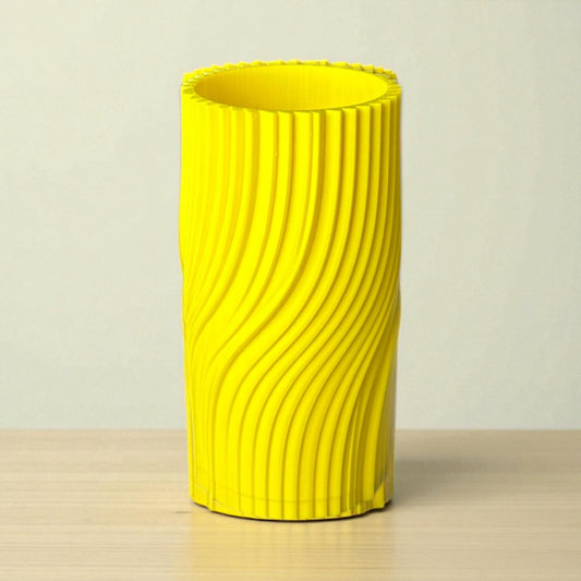 Dalgalı Yüzey Dekoratif Vazo – Modern Masa Üstü Obje | Minimal Tasarım Ev Aksesuarı | Kabuk Factory Tasarımı