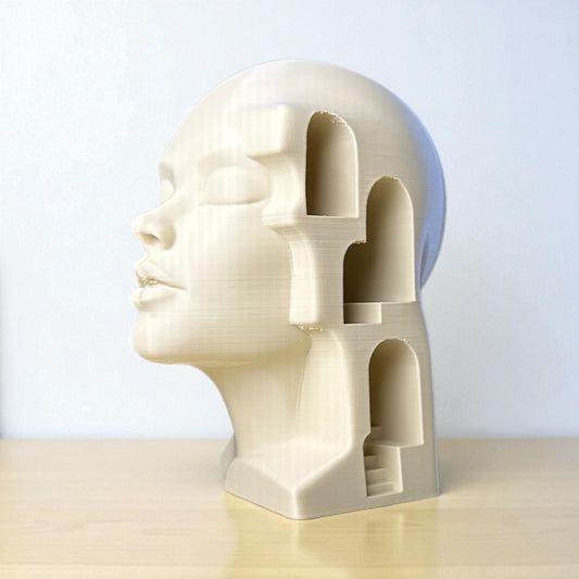 “Zihnin Katmanları” Heykel – Modern Sanat Dekoratif Büst | Kabuk Factory Tasarımı